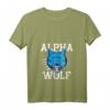 Damen Alpha Wolf Wolf Pack T-Shirt mit V-Ausschnitt – Wolfsfamilien-Design für Wolfsliebhaber und Naturfans