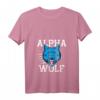 Damen Alpha Wolf Wolf Pack T-Shirt mit V-Ausschnitt – Wolfsfamilien-Design für Wolfsliebhaber und Naturfans