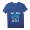 Damen Alpha Wolf Wolf Pack T-Shirt mit V-Ausschnitt – Wolfsfamilien-Design für Wolfsliebhaber und Naturfans