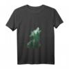 Damen Tiermotiv Silhouette T-Shirt mit Wolfsilhouette & Bärenmotiv – Perfekt als Geschenk für Naturliebhaber zu Geburtstag und Weihnachten