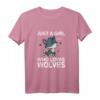Just A Girl Who Loves Wolves - Lustiges Wölfe Wolf Kostüm T-Shirt für Frauen, Mädchen & Wolf Fans, Geschenk für Geburtstag & Weihnachten