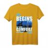 Wolf T-Shirt - Life Begins at The End Of Your Comfort Zone - Motivationsshirt für Familie, Freunde, Granny & Großvater, Unisex