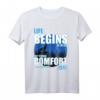 Wolf T-Shirt - Life Begins at The End Of Your Comfort Zone - Motivationsshirt für Familie, Freunde, Granny & Großvater, Unisex