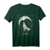 Tarotkarte im Used-Look mit Mond und Wolf T-Shirt – Gothic, Halloween & Okkulte Geschenkideen für Magie-Fans