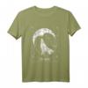 Tarotkarte im Used-Look mit Mond und Wolf T-Shirt – Gothic, Halloween & Okkulte Geschenkideen für Magie-Fans
