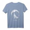 Tarotkarte im Used-Look mit Mond und Wolf T-Shirt – Gothic, Halloween & Okkulte Geschenkideen für Magie-Fans
