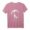 Tarotkarte im Used-Look mit Mond und Wolf T-Shirt – Gothic, Halloween & Okkulte Geschenkideen für Magie-Fans