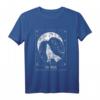 Tarotkarte im Used-Look mit Mond und Wolf T-Shirt – Gothic, Halloween & Okkulte Geschenkideen für Magie-Fans