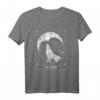 Tarotkarte im Used-Look mit Mond und Wolf T-Shirt – Gothic, Halloween & Okkulte Geschenkideen für Magie-Fans