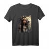 Indische Indianer-Frau mit weißem Wolf Vintage-Geschenke T-Shirt – Humorvolles, sarkastisches Native American Design für Männer, Frauen, Teenager & Kinder
