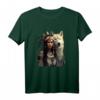 Indische Indianer-Frau mit weißem Wolf Vintage-Geschenke T-Shirt – Humorvolles, sarkastisches Native American Design für Männer, Frauen, Teenager & Kinder