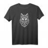 HapFrog T-Shirt 'Alpha-Spirit (White)' mit geometrischem Wolf - Originelles Geschenk für Wolfs Liebhaber