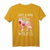 Wolf Just A Girl Who Loves Wölfe Blumen Frauen T-Shirt - Niedliches florales Design für Tierliebhaberinnen