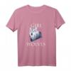 Just A Girl Who Loves Wolves Damen Mädchen T-Shirt – Süßes Wolfsmotiv, Perfekt als Geschenk für Wolfsfans zu Weihnachten, Geburtstag, Muttertag und mehr