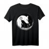 Yin Yang Wölfe Geschenk Wolf T-Shirt – Trendiges Spirituelles T-Shirt für Wolfs- und Yin & Yang-Fans als Weihnachts- oder Geburtstagsgeschenk