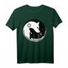 Yin Yang Wölfe Geschenk Wolf T-Shirt – Trendiges Spirituelles T-Shirt für Wolfs- und Yin & Yang-Fans als Weihnachts- oder Geburtstagsgeschenk