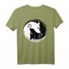 Yin Yang Wölfe Geschenk Wolf T-Shirt – Trendiges Spirituelles T-Shirt für Wolfs- und Yin & Yang-Fans als Weihnachts- oder Geburtstagsgeschenk