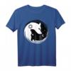 Yin Yang Wölfe Geschenk Wolf T-Shirt – Trendiges Spirituelles T-Shirt für Wolfs- und Yin & Yang-Fans als Weihnachts- oder Geburtstagsgeschenk