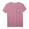 Kawaii Wolf T-Shirt mit Brusttaschen-Design – Niedliches Retro-Tiermotiv für Tierliebhaber und Freunde
