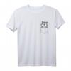 Kawaii Wolf T-Shirt mit Brusttaschen-Design – Niedliches Retro-Tiermotiv für Tierliebhaber und Freunde