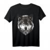Wolfskopf - Wolfsliebhaber T-Shirt mit Wolf Design für Tierliebhaber & Naturliebhaber