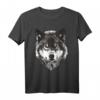 Wolfskopf - Wolfsliebhaber T-Shirt mit Wolf Design für Tierliebhaber & Naturliebhaber