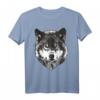 Wolfskopf - Wolfsliebhaber T-Shirt mit Wolf Design für Tierliebhaber & Naturliebhaber