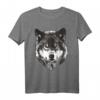 Wolfskopf - Wolfsliebhaber T-Shirt mit Wolf Design für Tierliebhaber & Naturliebhaber
