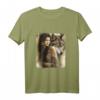 Frau und grauer Wolf Fantasy Tank Top - Tier Geschenkidee für Wolf Liebhaber und Fantasy-Design Fans