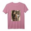 Frau und grauer Wolf Fantasy Tank Top - Tier Geschenkidee für Wolf Liebhaber und Fantasy-Design Fans