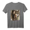 Frau und grauer Wolf Fantasy Tank Top - Tier Geschenkidee für Wolf Liebhaber und Fantasy-Design Fans