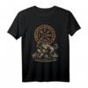 WOLF ODINS - Nordische Mythologie & Wikinger T-Shirt mit Vegvisir, Geri & Freki - Geschenk für Wikingerfans