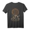 WOLF ODINS - Nordische Mythologie & Wikinger T-Shirt mit Vegvisir, Geri & Freki - Geschenk für Wikingerfans