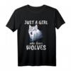 Damen Wolf T-Shirt - Lustiges Geschenk für Wolfsfans, Geburtstags- und Weihnachtsgeschenk für Wolf Liebhaberinnen