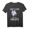 Damen Wolf T-Shirt - Lustiges Geschenk für Wolfsfans, Geburtstags- und Weihnachtsgeschenk für Wolf Liebhaberinnen