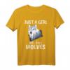 Damen Wolf T-Shirt - Lustiges Geschenk für Wolfsfans, Geburtstags- und Weihnachtsgeschenk für Wolf Liebhaberinnen