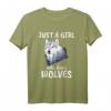 Damen Wolf T-Shirt - Lustiges Geschenk für Wolfsfans, Geburtstags- und Weihnachtsgeschenk für Wolf Liebhaberinnen