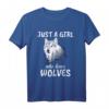 Damen Wolf T-Shirt - Lustiges Geschenk für Wolfsfans, Geburtstags- und Weihnachtsgeschenk für Wolf Liebhaberinnen