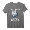 Damen Wolf T-Shirt - Lustiges Geschenk für Wolfsfans, Geburtstags- und Weihnachtsgeschenk für Wolf Liebhaberinnen