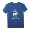Just A Girl Who Loves Wolves - Geschenk T-Shirt für Wolfsfans und Tierliebhaberinnen