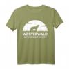 Westerwald, wo der Wolf wohnt T-Shirt – Natur- und Tierliebhaber Geschenk für Westerwald-Fans, Wanderer & Jäger