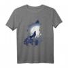 Tiermotiv Silhouette | Wolfsilhouette Wolf T-Shirt für Naturliebhaber | Geschenkidee zum Geburtstag & Weihnachten