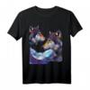 Wolf T-Shirt mit modernem surrealistischem Wolfskopf - Trendiges Geschenk für Tierliebhaber, Kunstfans & Festivalgänger