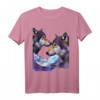 Wolf T-Shirt mit modernem surrealistischem Wolfskopf - Trendiges Geschenk für Tierliebhaber, Kunstfans & Festivalgänger