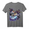 Wolf T-Shirt mit modernem surrealistischem Wolfskopf - Trendiges Geschenk für Tierliebhaber, Kunstfans & Festivalgänger