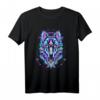 Geometric Wolf | Psychedelic Wolf Eyes T-Shirt - Stilvolles Tiermotiv für Kunst- und Modefans