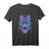 Geometric Wolf | Psychedelic Wolf Eyes T-Shirt - Stilvolles Tiermotiv für Kunst- und Modefans