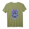 Geometric Wolf | Psychedelic Wolf Eyes T-Shirt - Stilvolles Tiermotiv für Kunst- und Modefans