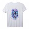 Geometric Wolf | Psychedelic Wolf Eyes T-Shirt - Stilvolles Tiermotiv für Kunst- und Modefans