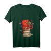 Damen Kraken Oktopus Tintenfisch Buchliebhaber T-Shirt mit V-Ausschnitt – Lustiges Meerestier Design, Geschenkidee für Buch- und Meeresfans
